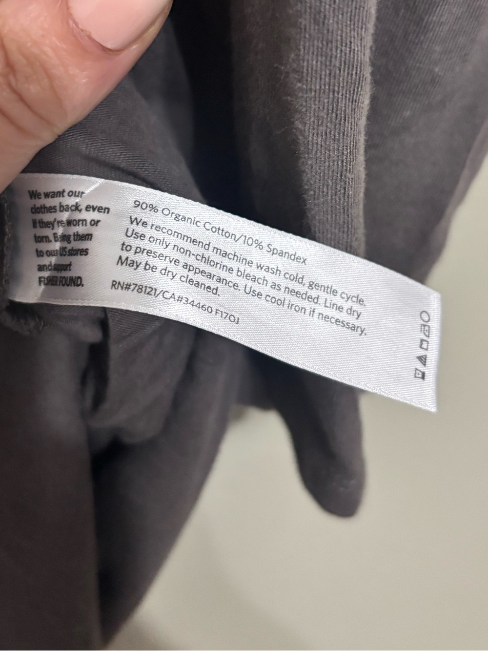EILEEN FISHER SZ MD COTTON BLEND JERSEY DRESS - Picture 4 of 4